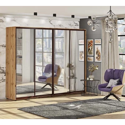 Sliding wardrobe 4.0 m "Mirror" four-door